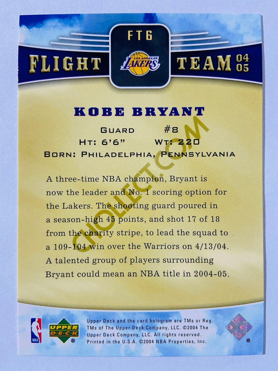 Kobe Bryant - Los Angeles Lakers 2004-05 Upper Deck Flight Team #6