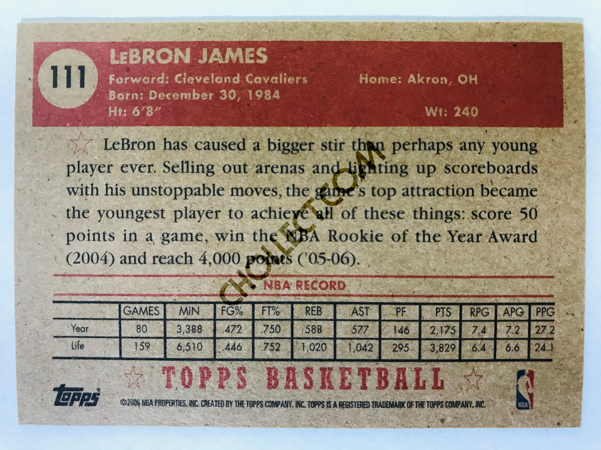 LeBron James - Cleveland Cavaliers 2005-06 Topps Style 52 #111