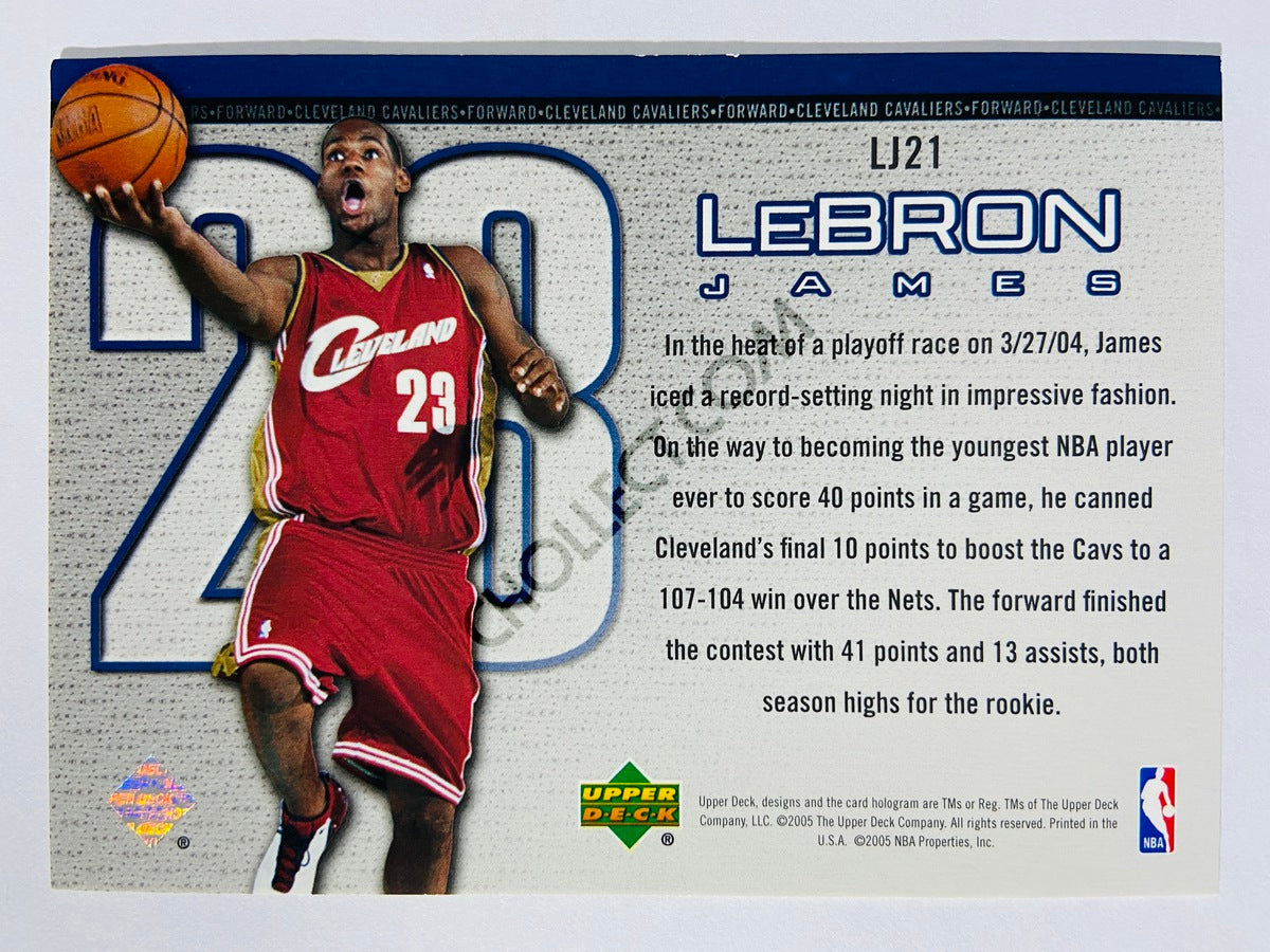 LeBron James - Cleveland Cavaliers 2005 Upper Deck Bonus Insert Rookie of the Year 2003-04 #LJ21