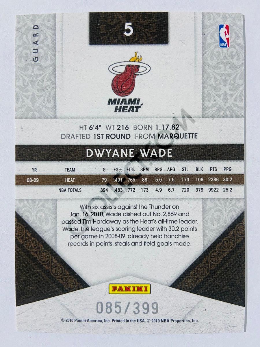 Dwyane Wade - Miami Heat 2009-10 Panini Timeless Treasures #5 | 085/399