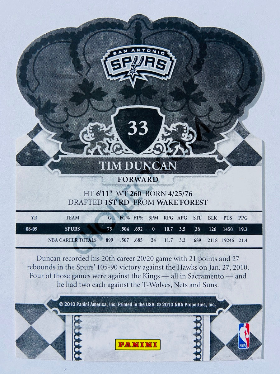Tim Duncan - San Antonio Spurs 2010 Panini Crown Royale #33