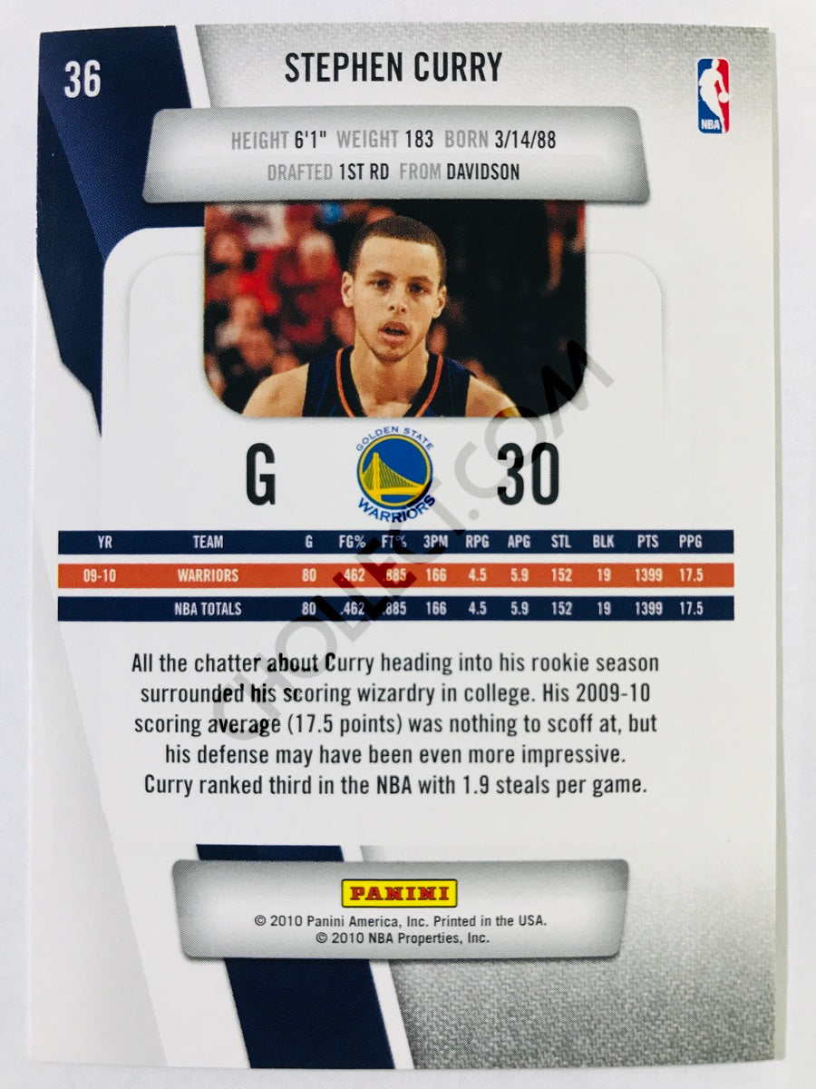 Stephen Curry - Golden State Warriors 2010-11 Panini Prestige #36