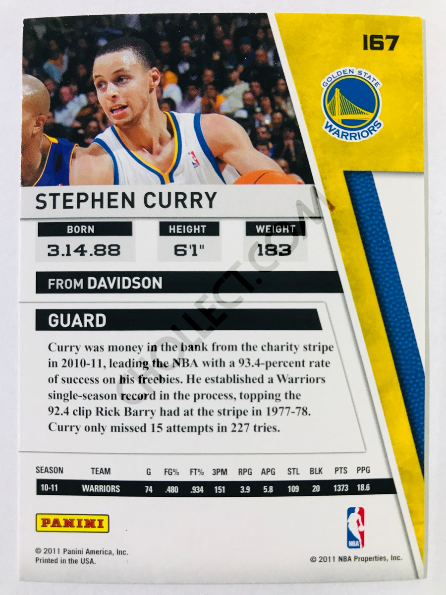 Stephen Curry - Golden State Warriors 2011-12 Panini Season Update #167