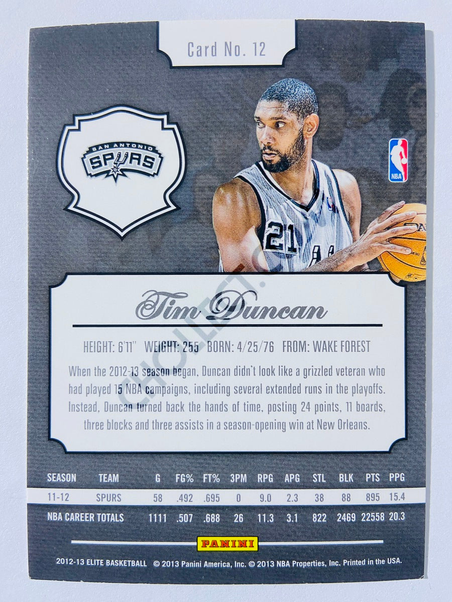 Tim Duncan - San Antonio Spurs 2012-13 Panini Elite #12