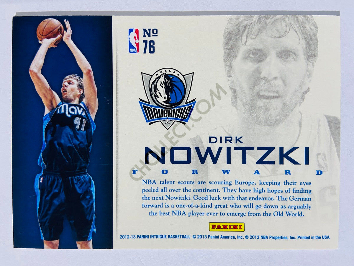 Dirk Nowitzki - Dallas Mavericks 2012-13 Panini Intrigue Intriguing Players #76