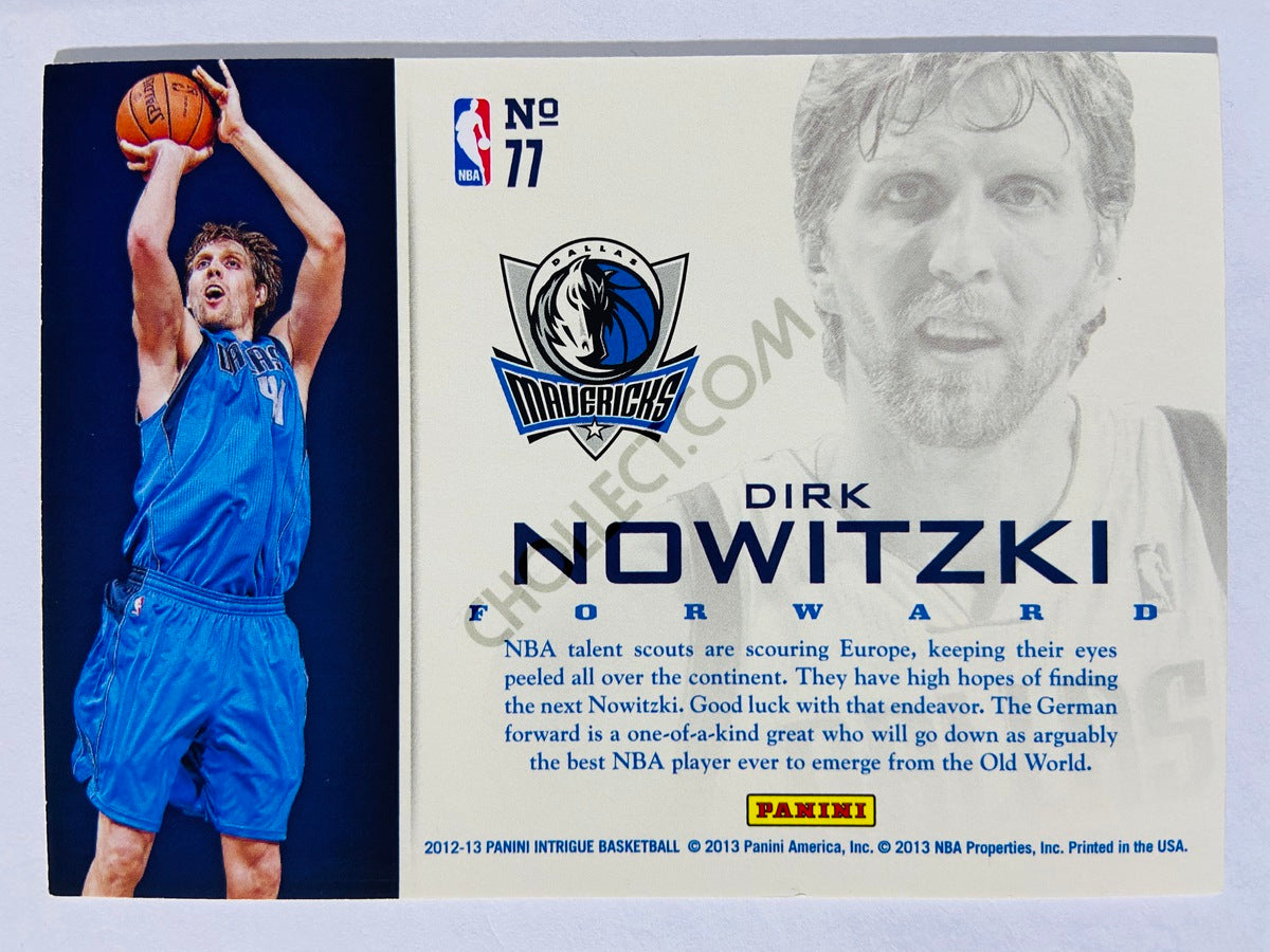 Dirk Nowitzki - Dallas Mavericks 2012-13 Panini Intrigue Intriguing Players #77