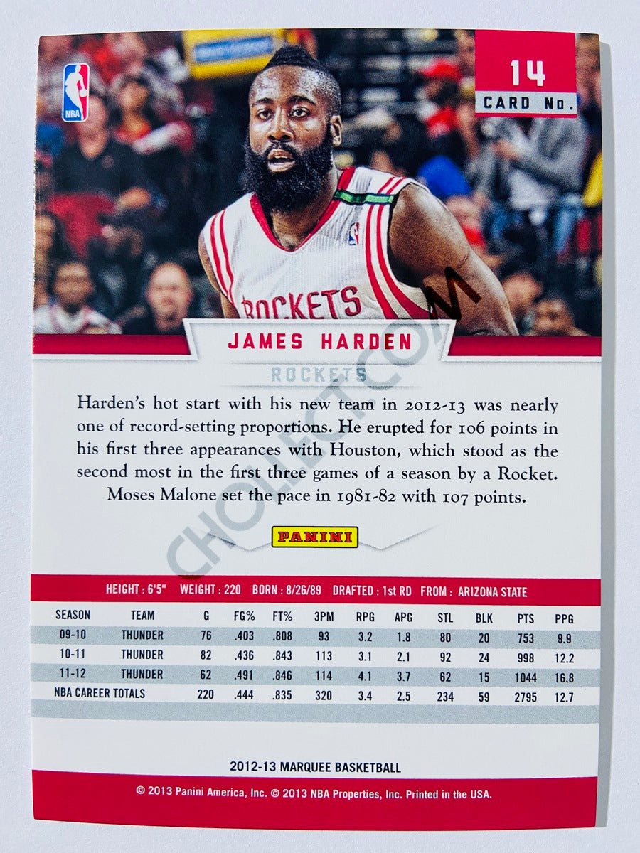 James Harden – Houston Rockets 2012-13 Panini Marquee #14