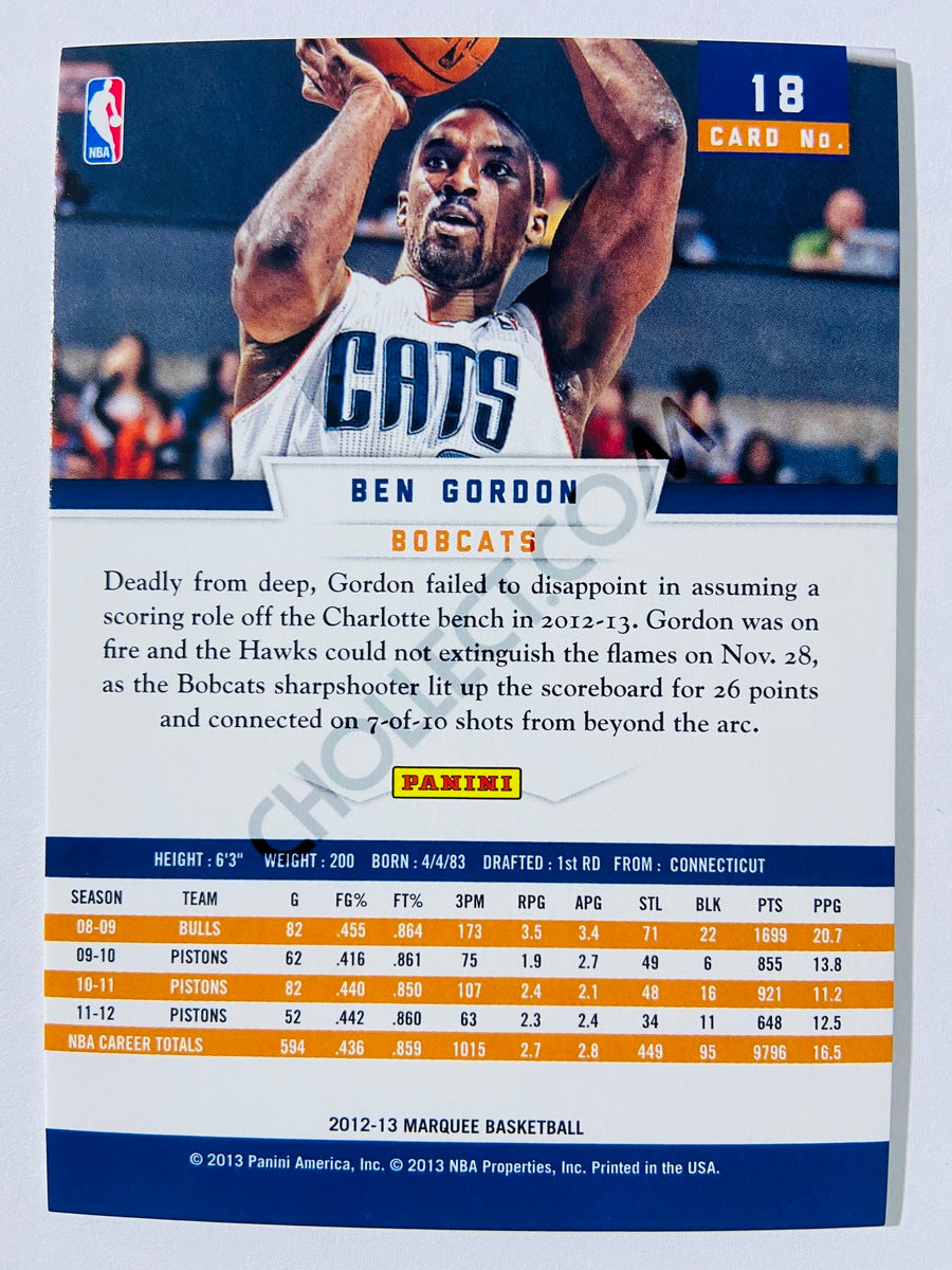 Ben Gordon – Charlotte Bobcats 2012-13 Panini Marquee #18