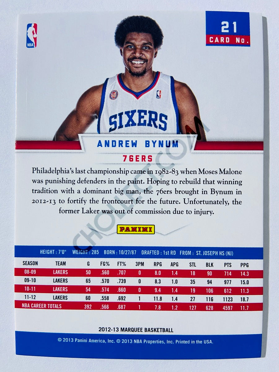 Andrew Bynum – Philadelphia 76ers 2012-13 Panini Marquee #21