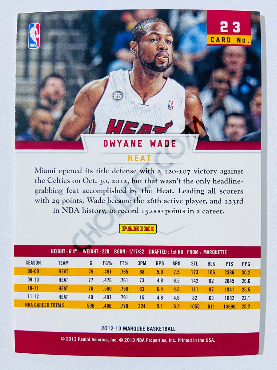 Dwyane Wade – Miami Heat 2012-13 Panini Marquee #23
