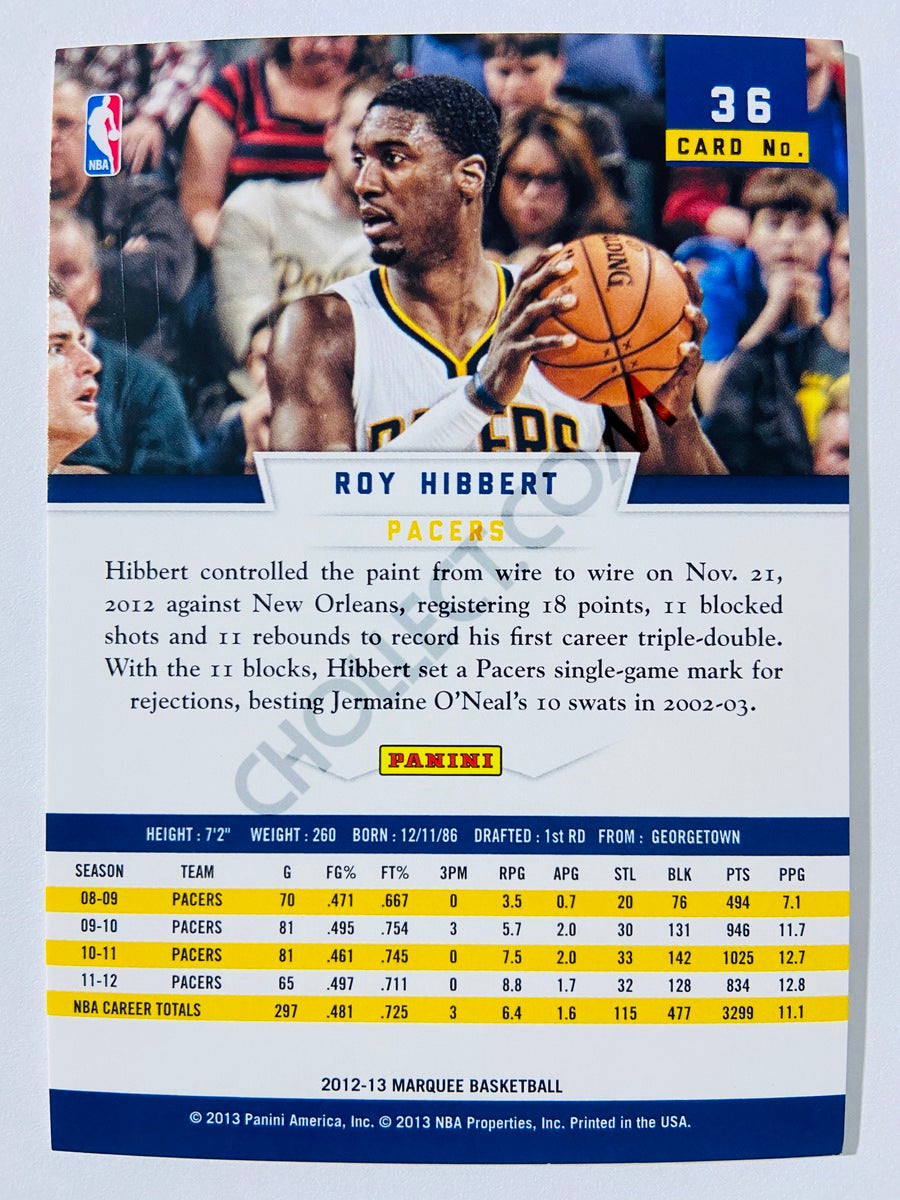 Roy Hibbert – Indiana Pacers 2012-13 Panini Marquee #36