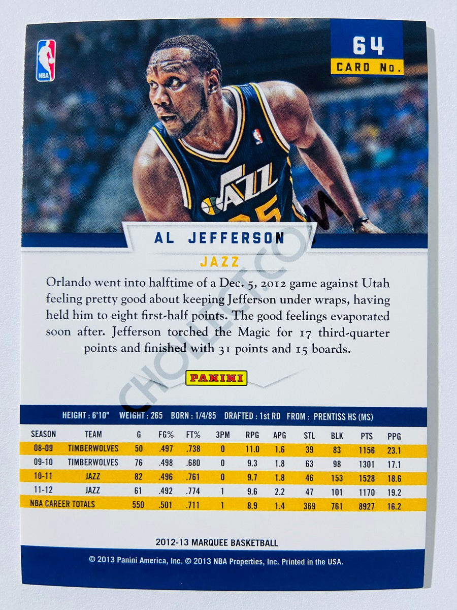 Al Jefferson – Utah Jazz 2012-13 Panini Marquee #64