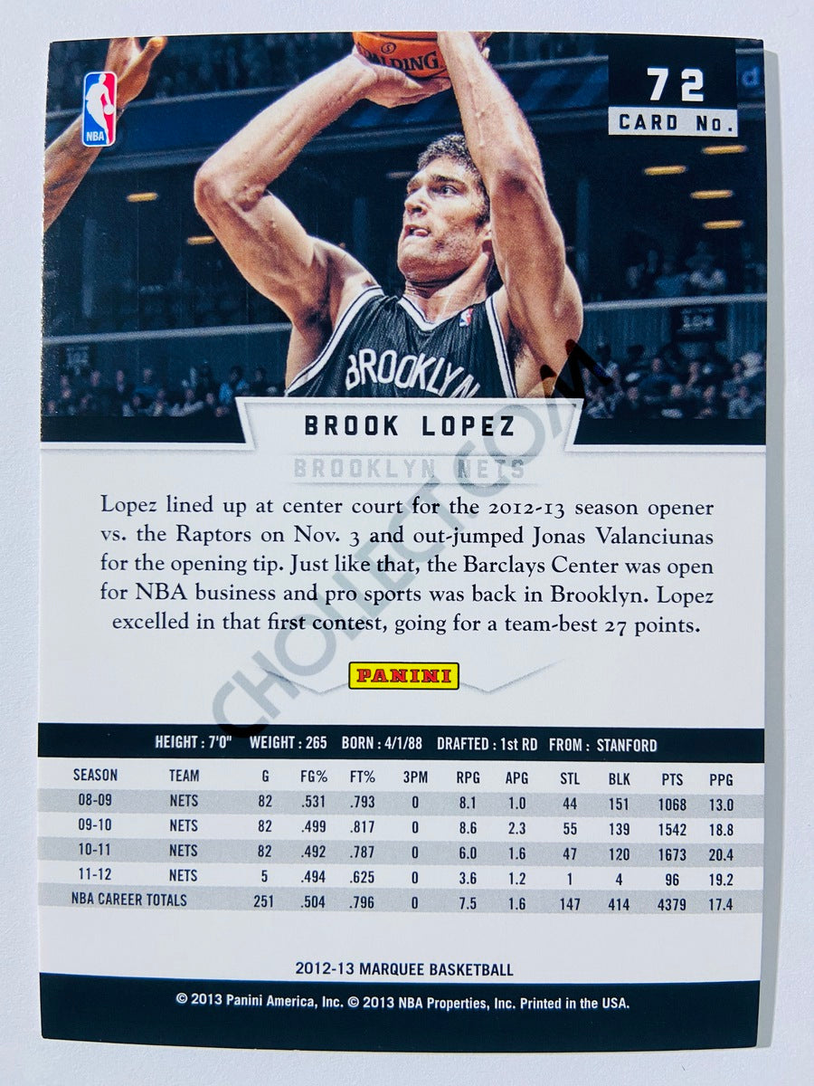 Brook Lopez – Brooklyn Nets 2012-13 Panini Marquee #72