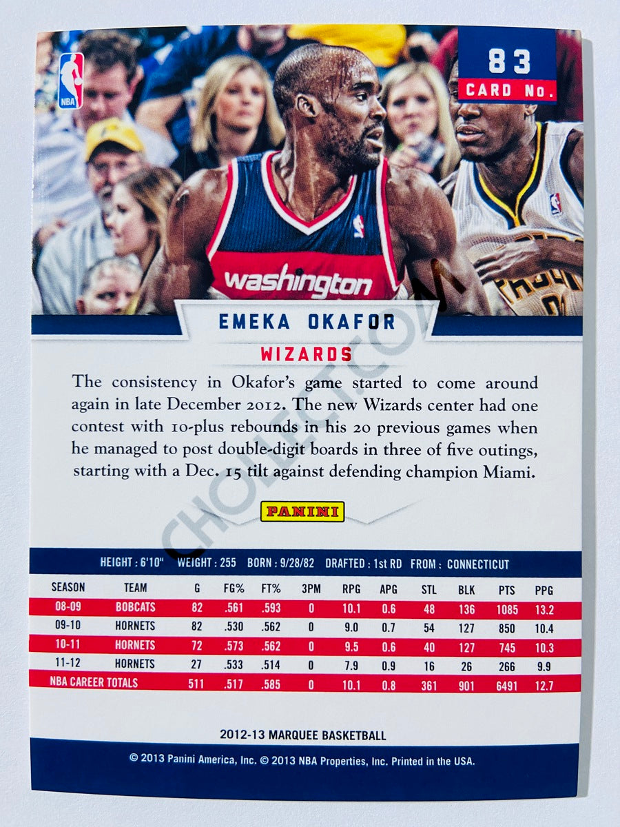 Emeka Okafor – Washington Wizards 2012-13 Panini Marquee #83