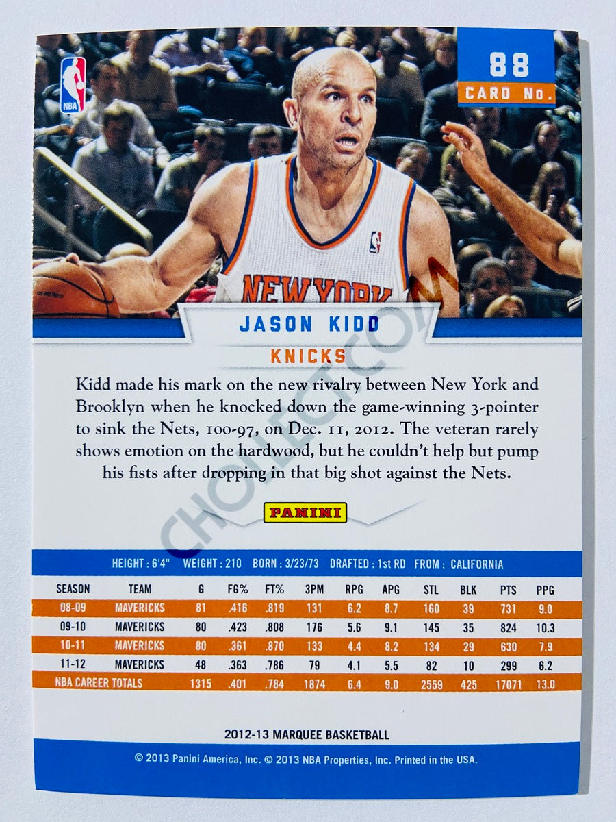 Jason Kidd – New York Knicks 2012-13 Panini Marquee #88