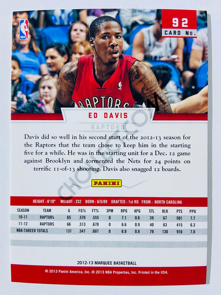 Ed Davis – Toronto Raptors 2012-13 Panini Marquee #92