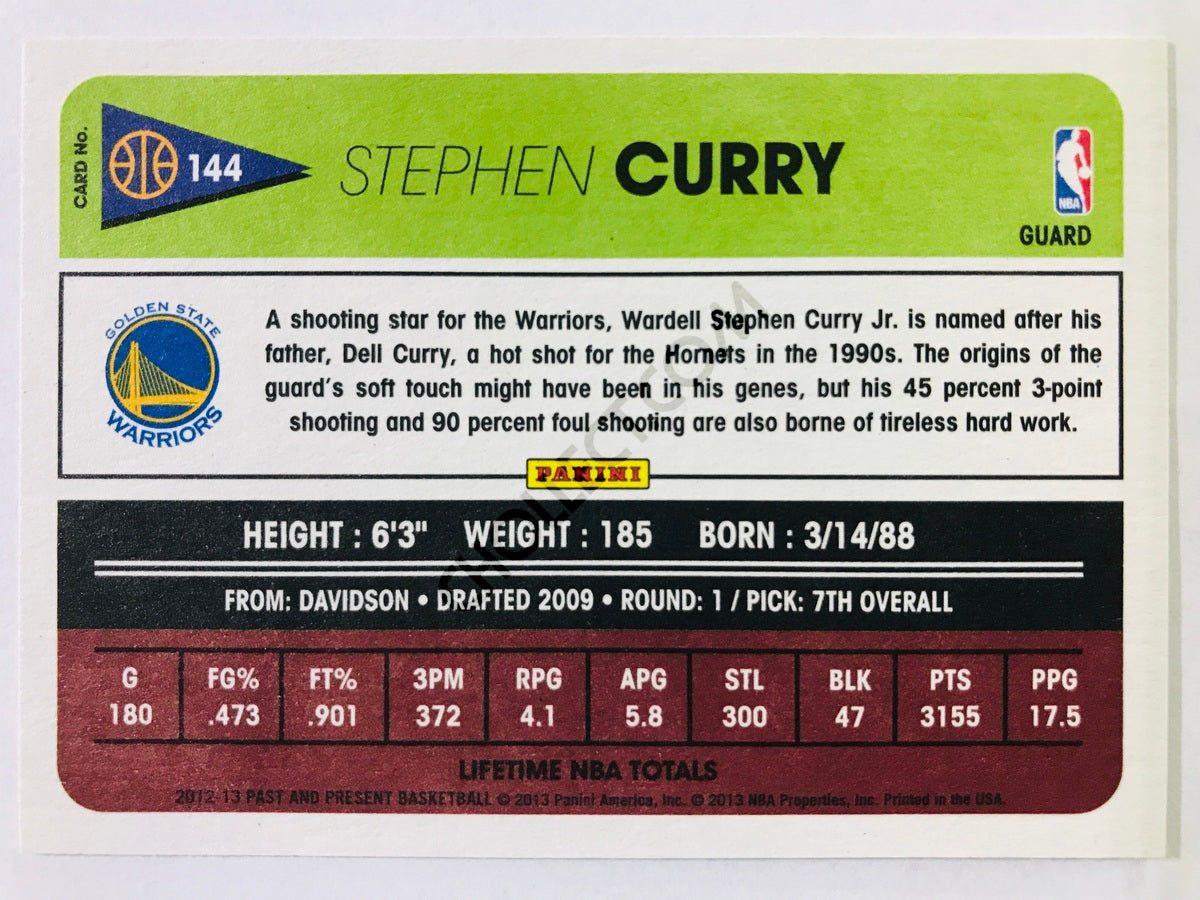 Stephen Curry - Golden State Warriors 2012-13 Panini Past and Present #144