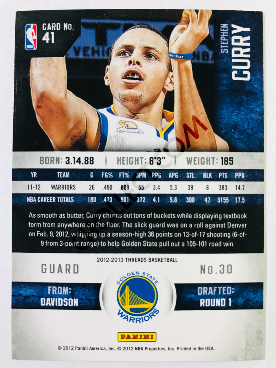 Stephen Curry - Golden State Warriors 2012-13 Panini Threads #41