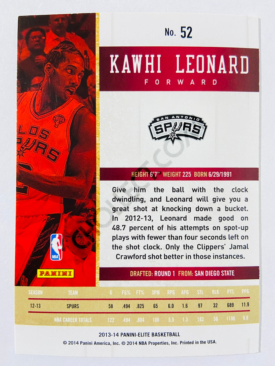 Kawhi Leonard - San Antonio Spurs 2013-14 Panini Elite #52