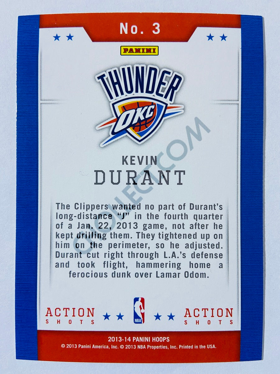 Kevin Durant - Oklahoma City Thunder 2013-14 Panini Hoops Action Shots Insert #3