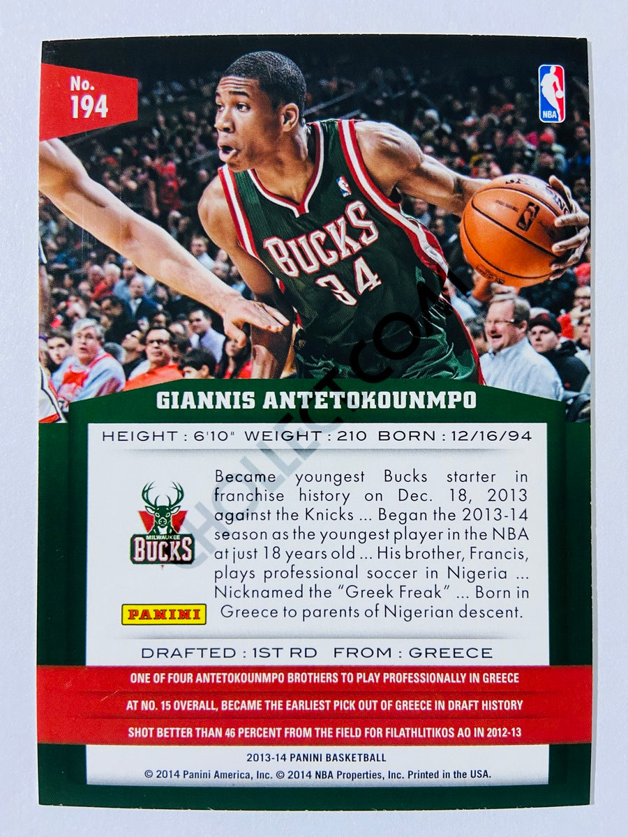 Giannis Antetokounmpo - Milwaukee Bucks 2013-14 Panini RC Rookie Card #194
