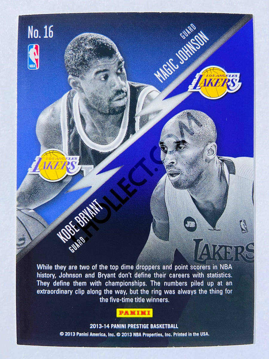 Kobe Bryant / Magic Johnson - Los Angeles Lakers 2013-14 Panini Prestige Connections #16