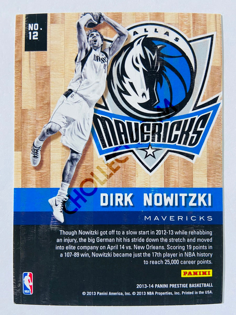 Dirk Nowitzki - Dallas Mavericks 2013-14 Panini Prestige Hardcourt Heroes #12