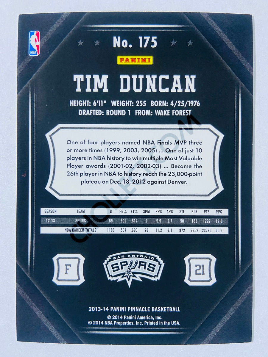 Tim Duncan - San Antonio Spurs 2013-14 Panini Pinnacle #175
