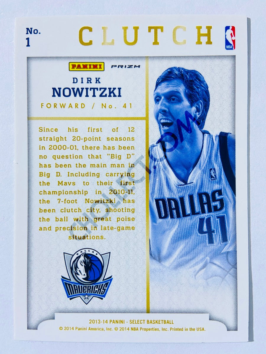 Dirk Nowitzki - Dallas Mavericks 2013-14 Panini Select Clutch Silver Prizm Parallel #1