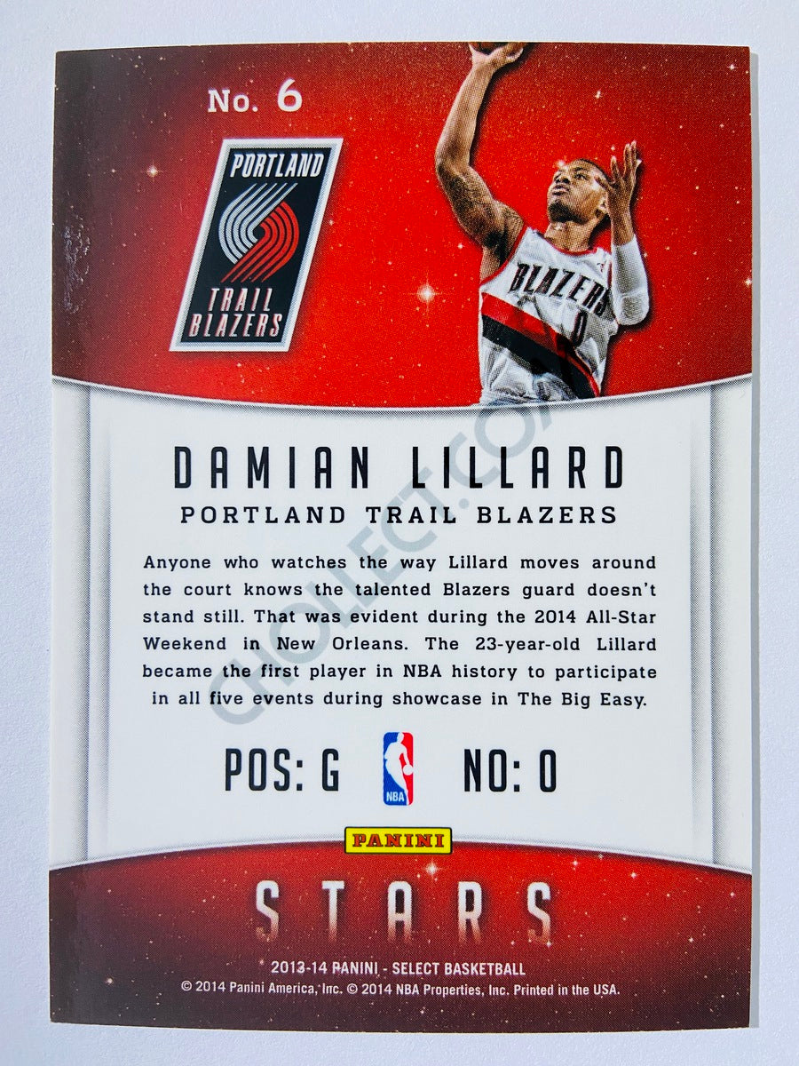 Damian Lillard - Portland Trail Blazers 2013-14 Panini Select Stars #6