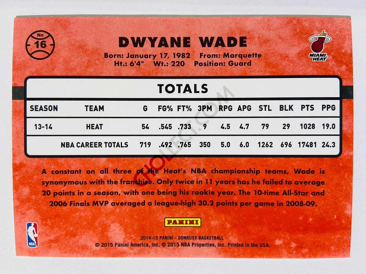 Dwyane Wade - Miami Heat 2014-15 Panini Donruss #16