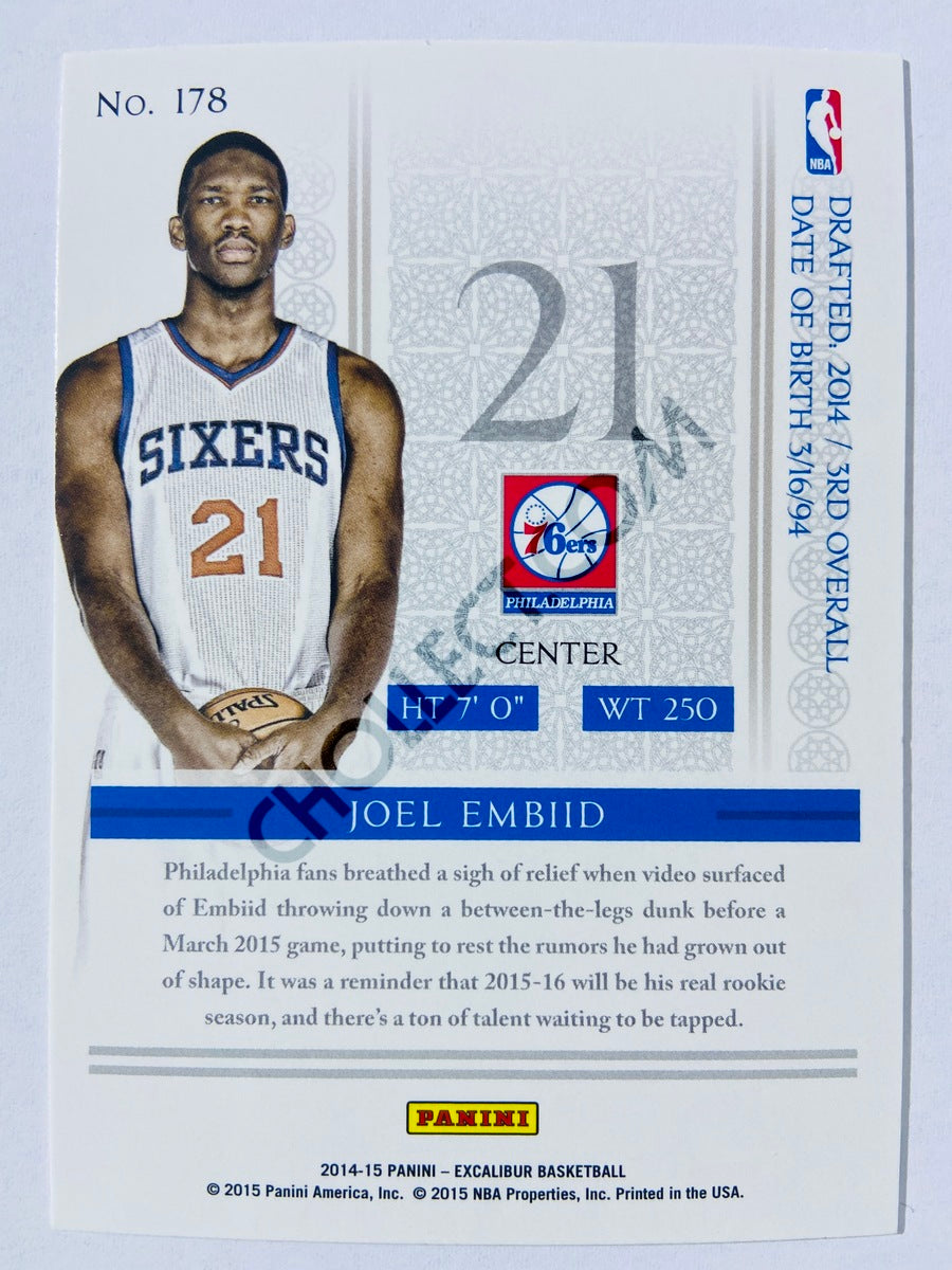 Joel Embiid - Philadelphia 76ers 2014-15 Panini Excalibur RC Rookie #178
