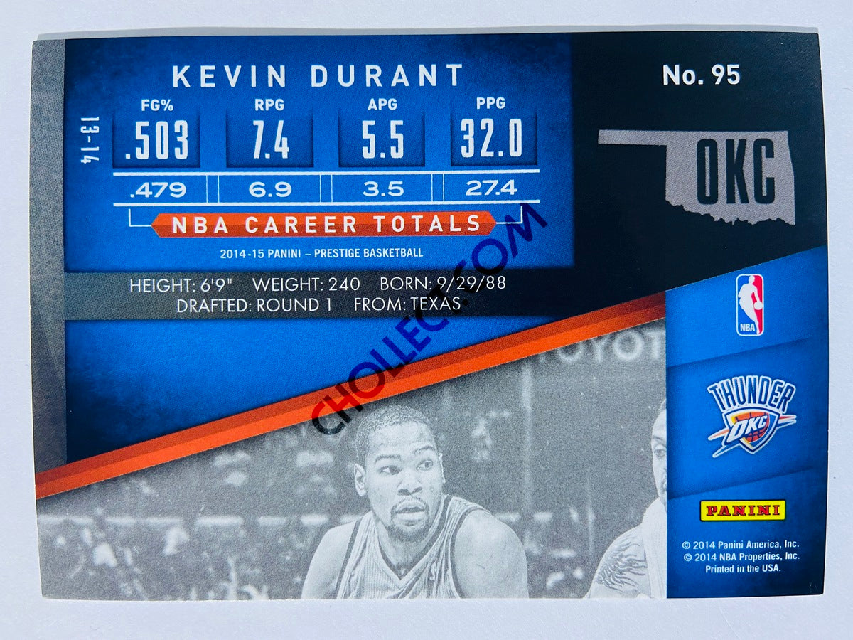 Kevin Durant - Oklahoma City Thunder 2014-15 Panini Prestige Red Bonus Shots Parallel #95 | 116/199
