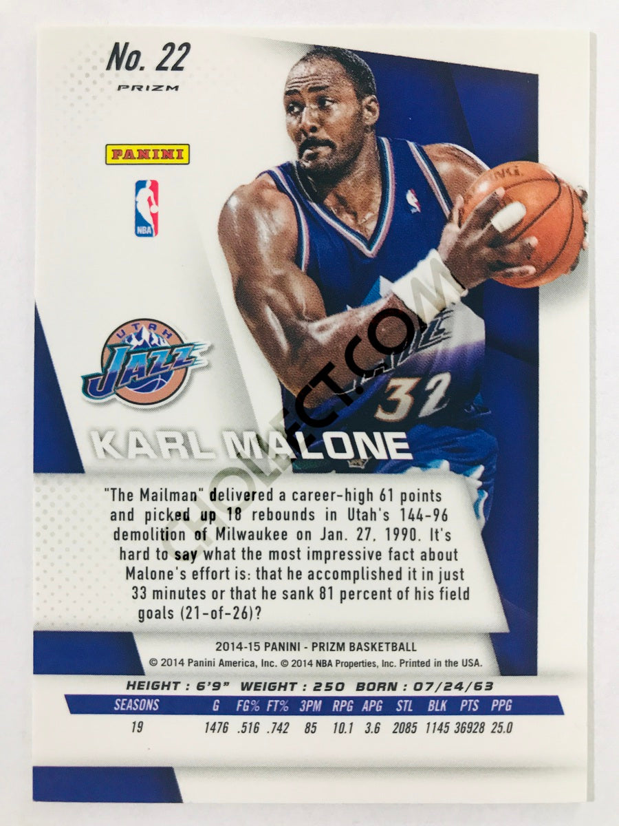 Karl Malone - Utah Jazz 2014-15 Panini Prizm Hall of Fame #22