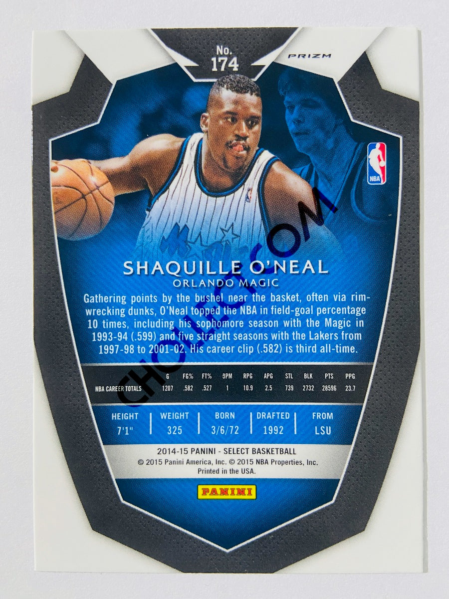 Shaquille O'Neal – Orlando Magic 2014-15 Panini Select Premier Level Purple/White Prizm Parallel #174