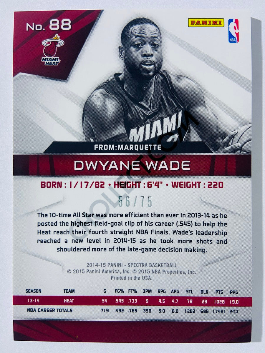 Dwyane Wade - Miami Heat 2014-15 Panini Spectra #88 | 56/75
