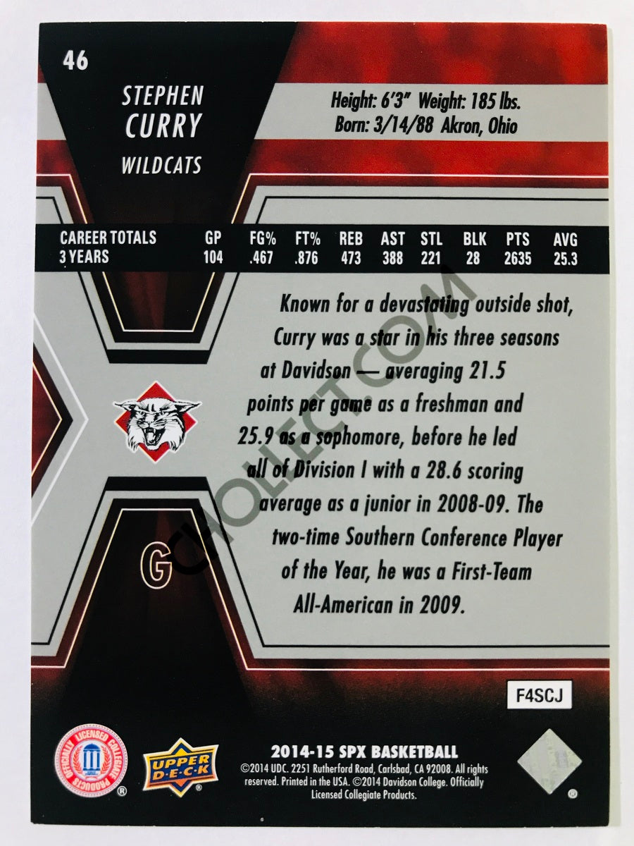 Stephen Curry - Wildcats 2014-15 Upper Deck SPX Basketball #46