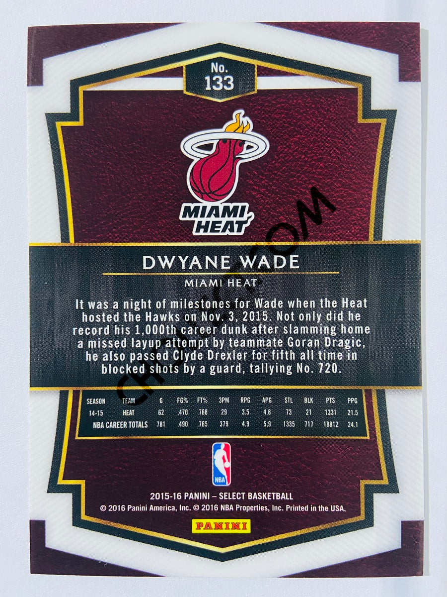 Dwyane Wade - Miami Heat 2015-16 Panini Select Premier Level #133