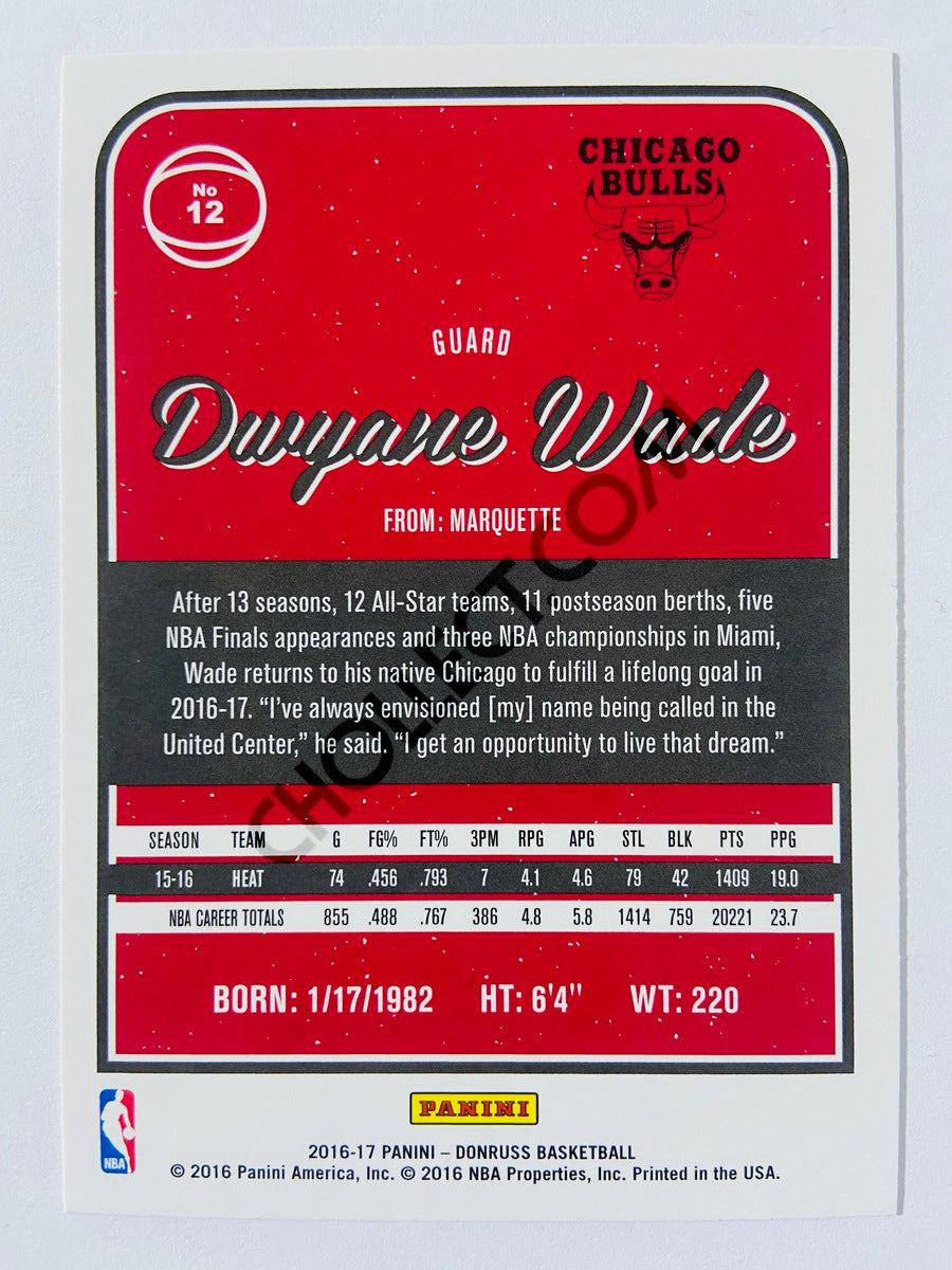 Dwyane Wade – Chicago Bulls 2016-17 Panini Donruss #12