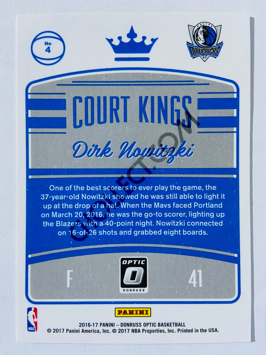Dirk Nowitzki - Dallas Mavericks 2016-17 Panini Donruss Optic Court Kings Insert #4