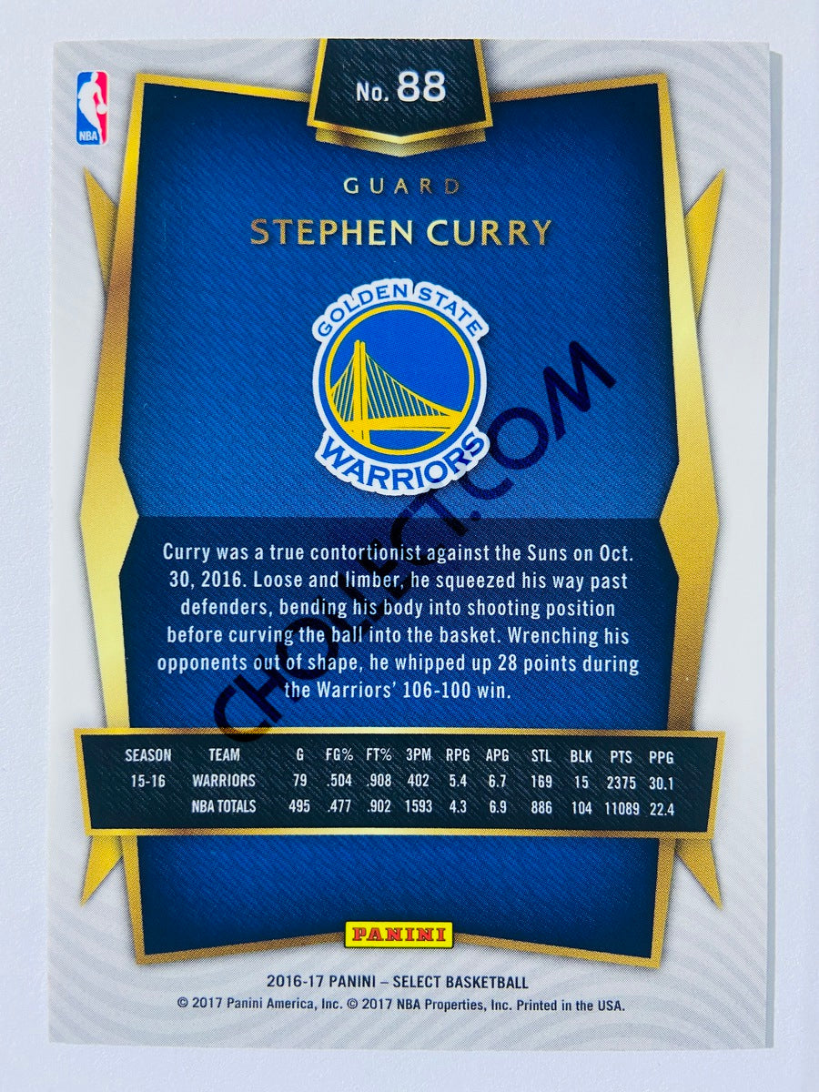 Stephen Curry - Golden State Warriors 2016-17 Panini Select #88