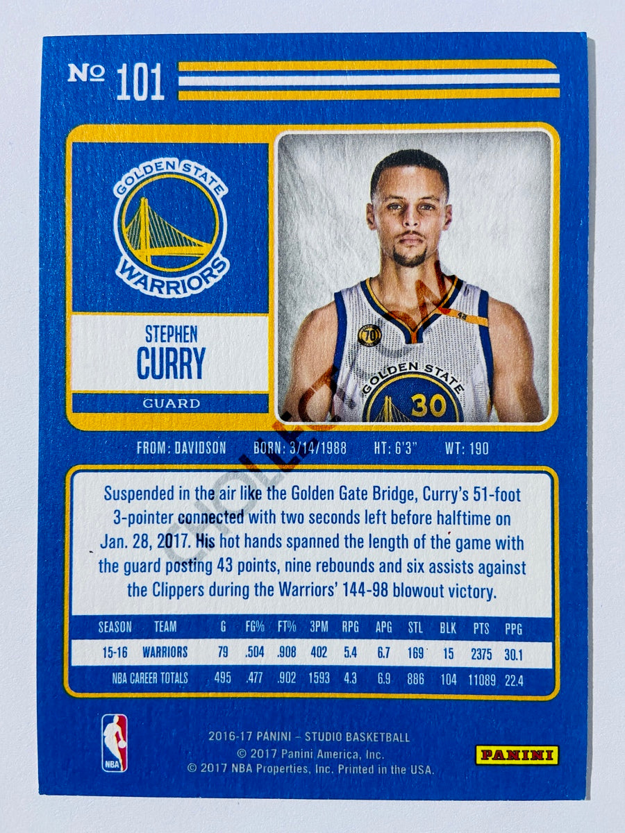 Stephen Curry - Golden State Warriors 2016-17 Panini Studio Portrait #101