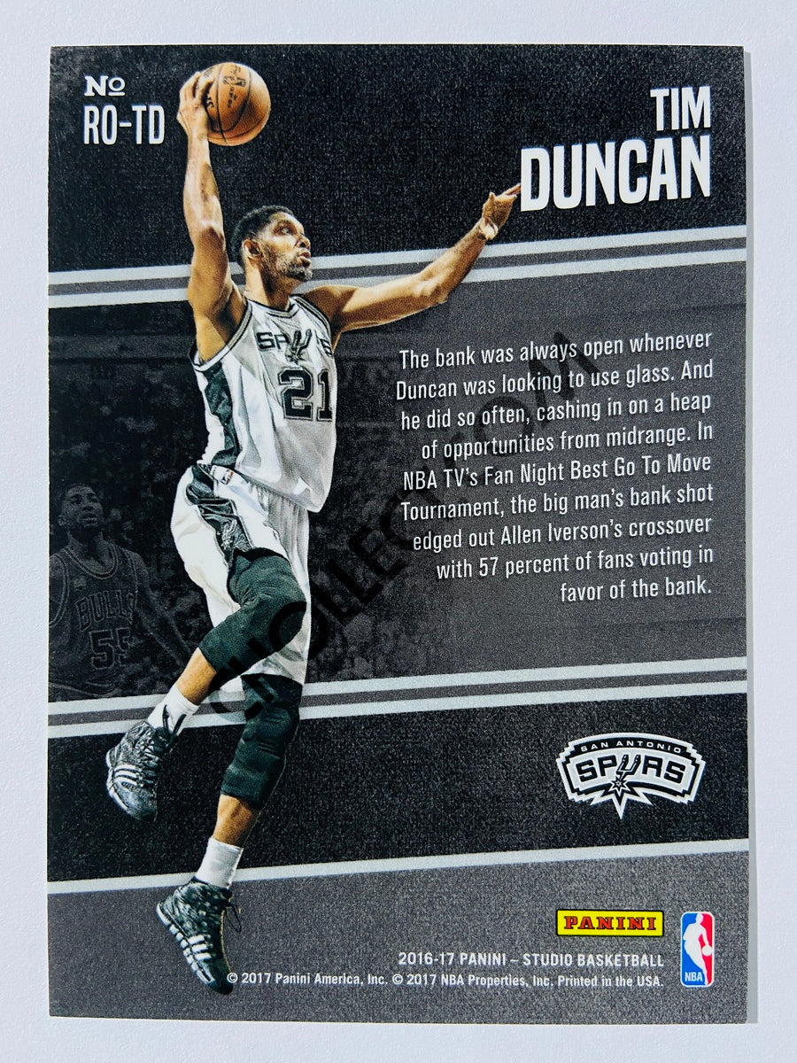 Tim Duncan - San Antonio Spurs 2016-17 Panini Studio Rising to the Occasion #RO-TD
