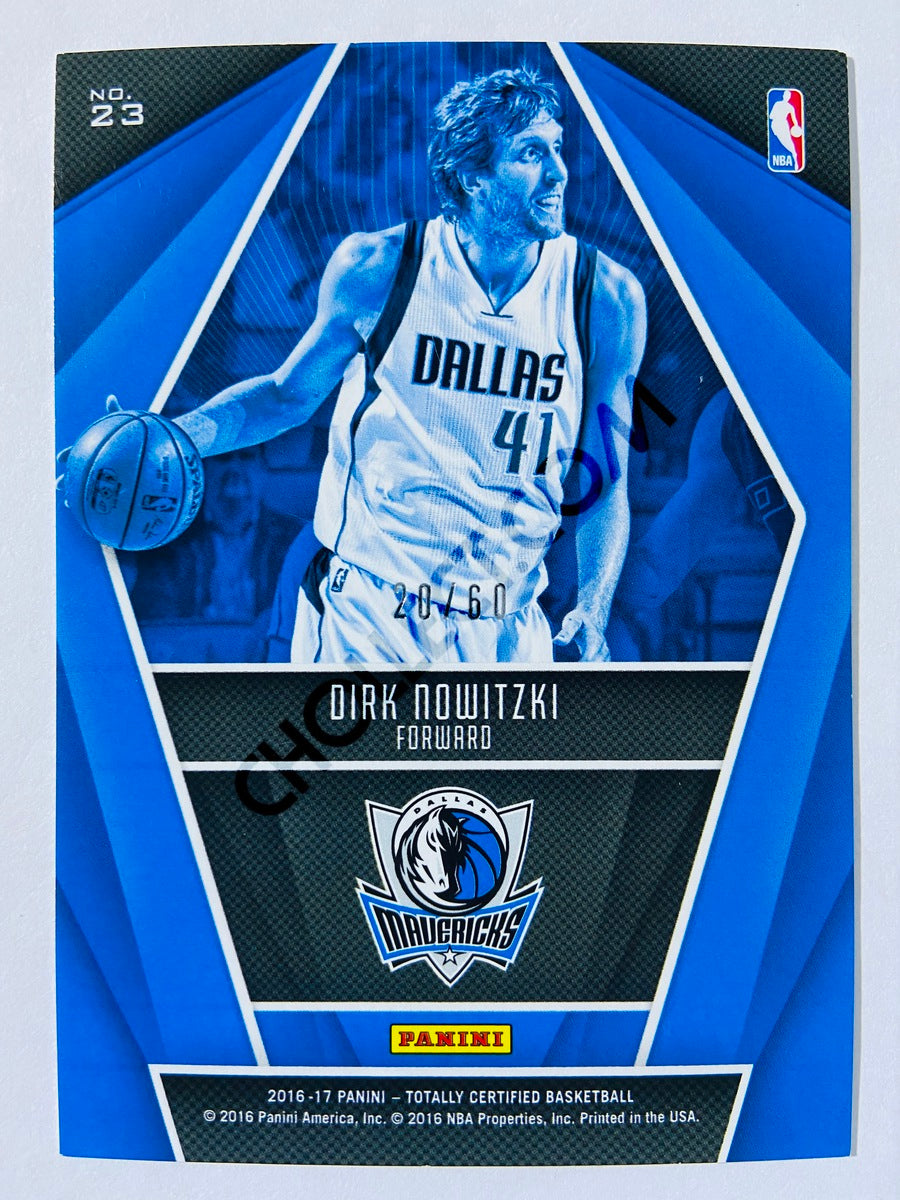 Dirk Nowitzki - Dallas Mavericks 2016-17 Panini Totally Certified Franchise Foundations Orange Parallel #23 | 20/60