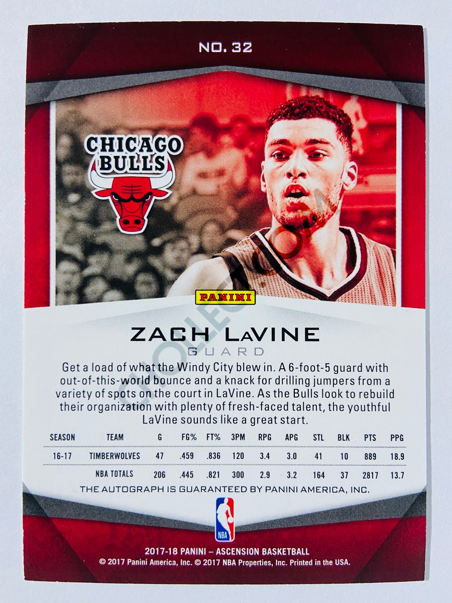 Zach LaVine - Chicago Bulls 2017-18 Panini Ascension Autograph #32 | 124/149