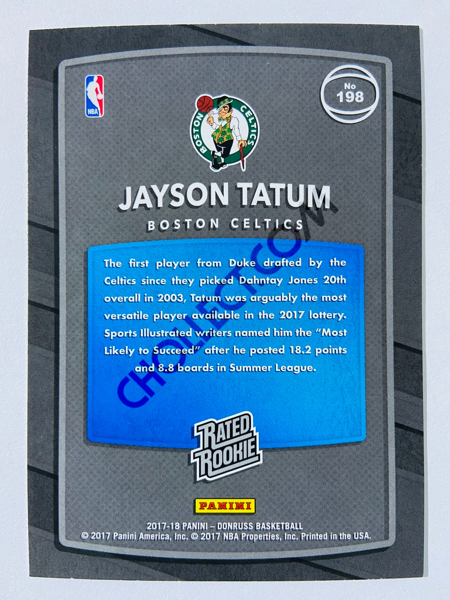 Jayson Tatum - Boston Celtics 2017-18 Panini Donruss Rated Rookie #198