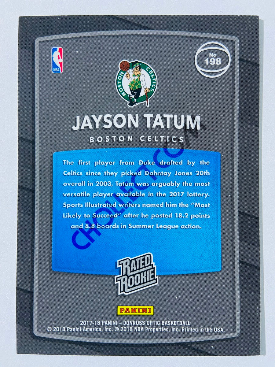 Jayson Tatum - Boston Celtics 2017-18 Panini Donruss Optic Rated Rookie #198