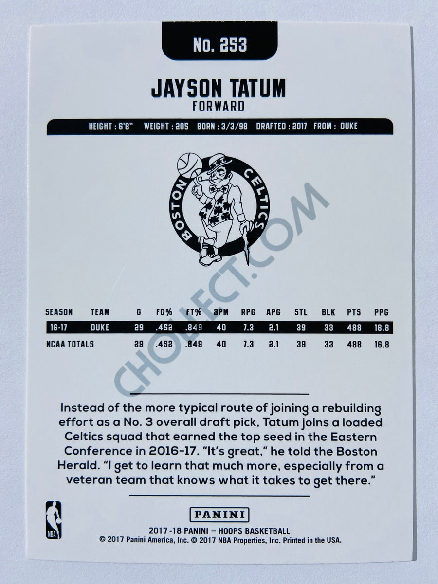 Jayson Tatum - Boston Celtics 2017-18 Panini Hoops RC Rookie #253