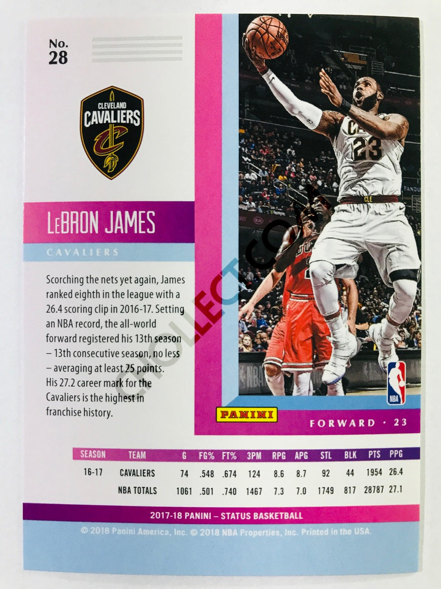LeBron James - Cleveland Cavaliers 2017-18 Panini Status #28