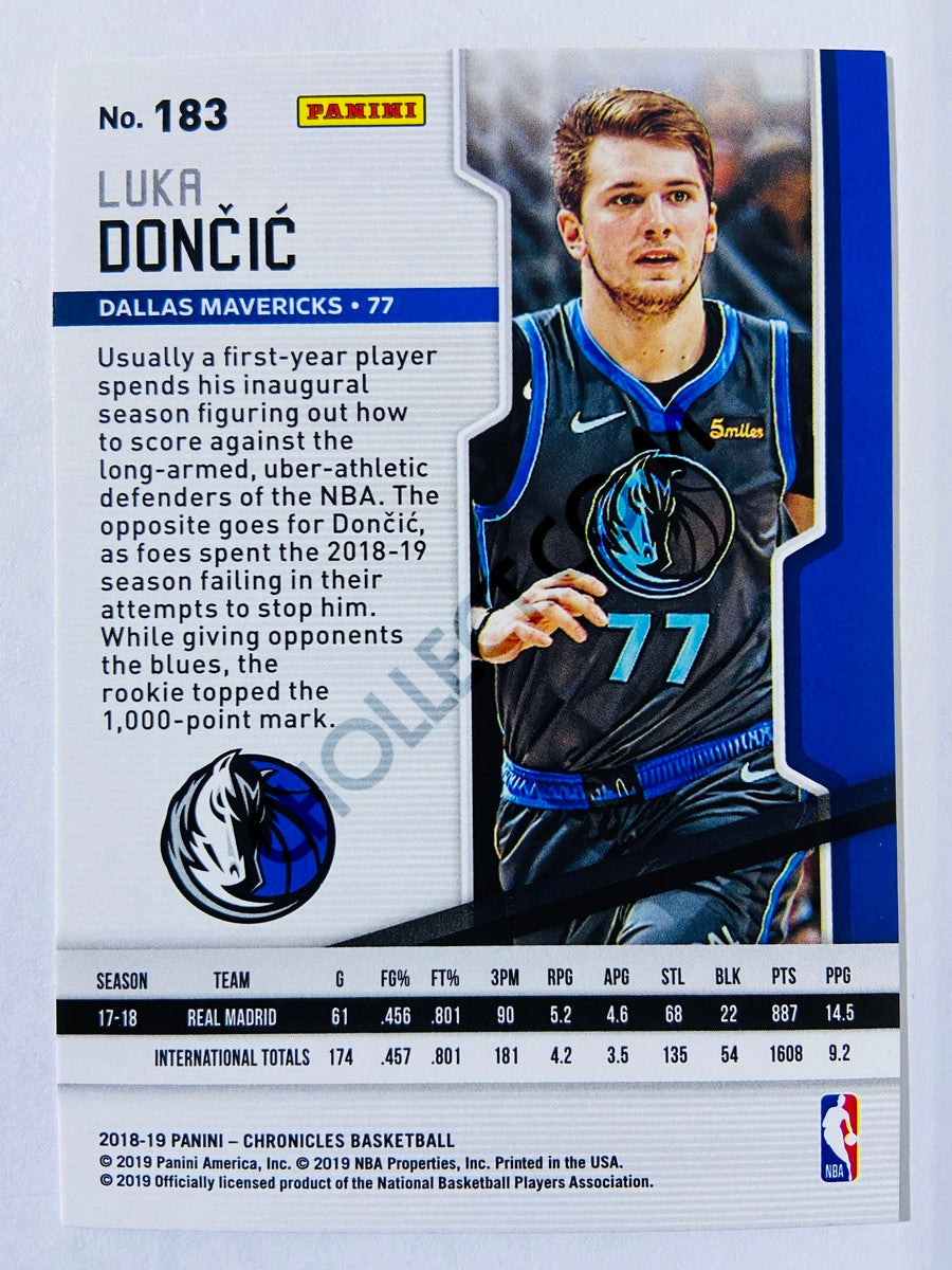 Luka Doncic - Dallas Mavericks 2018-19 Panini Chronicles Playoff RC Rookie #183